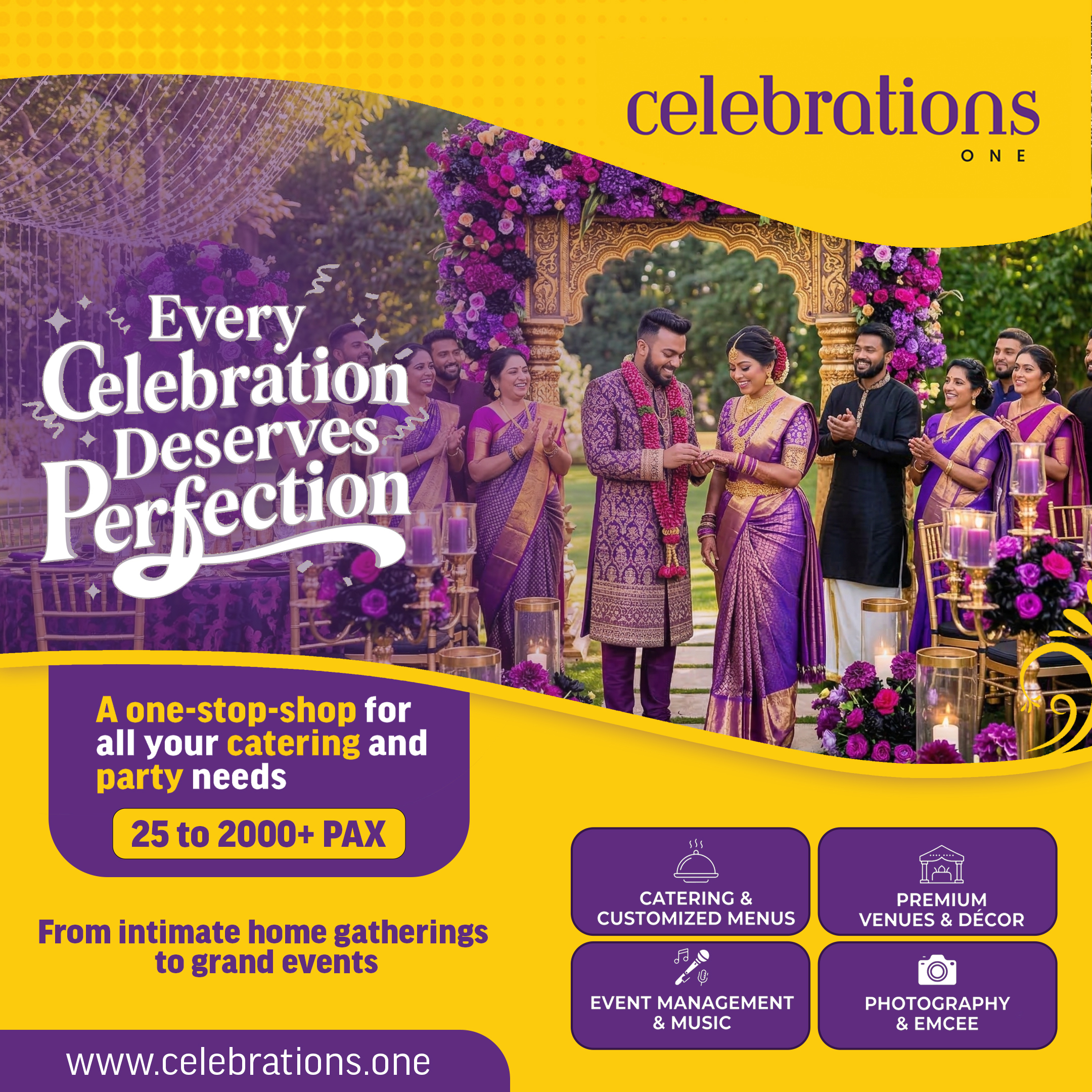 Celebration setup with decorated table