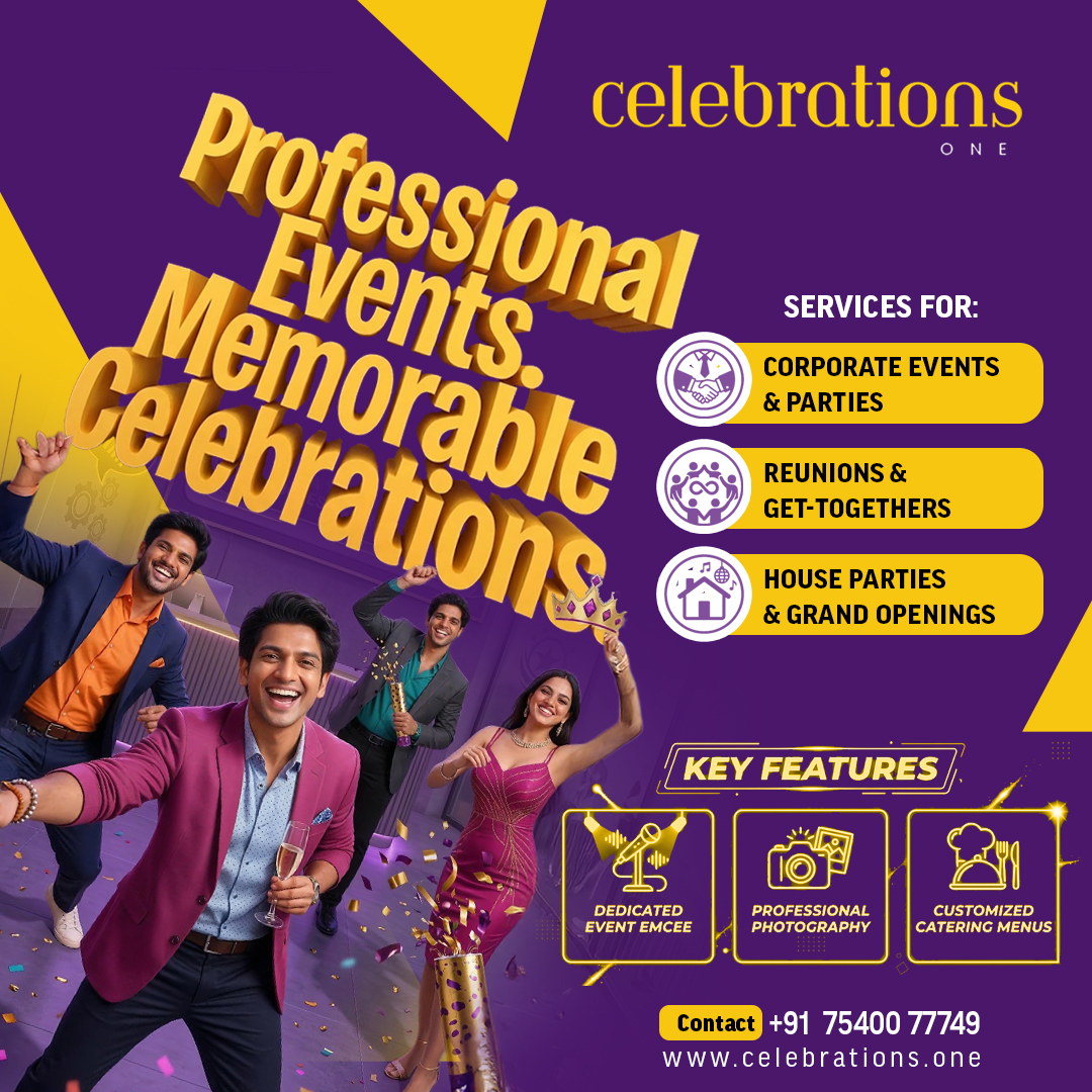 Celebration scene with food and decor details