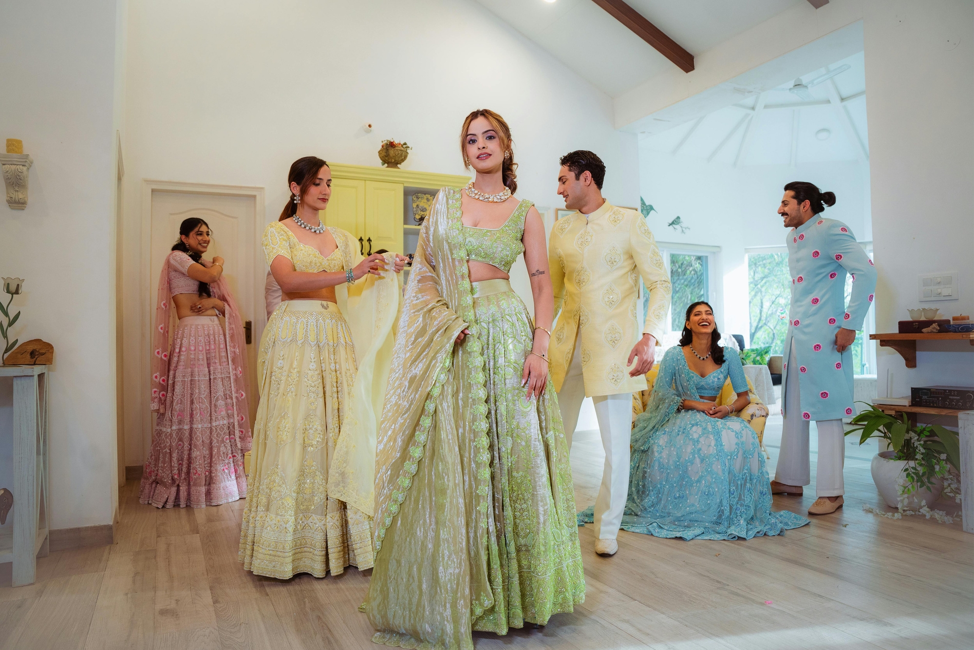 Wedding and engagement celebration with family